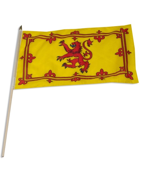 Scottish Rampant Lion 12" x 18" Mounted Flag