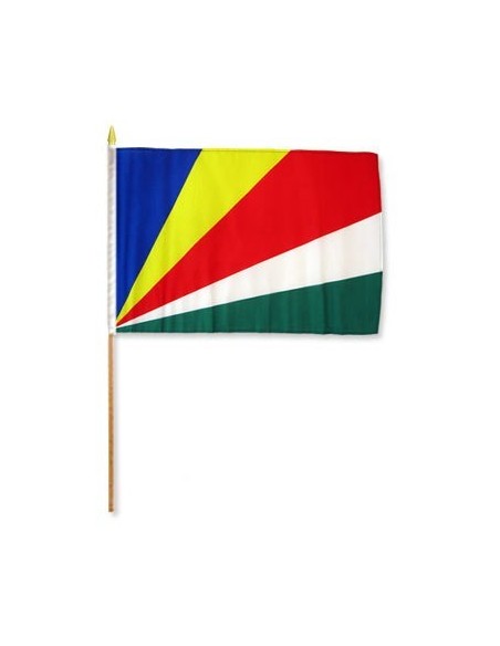 Seychelles 12" x 18" Mounted Flag