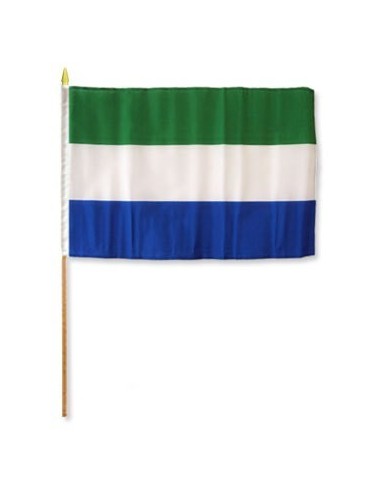 Sierra Leone Mounted Flag 12" x 18"| Buy Online Now