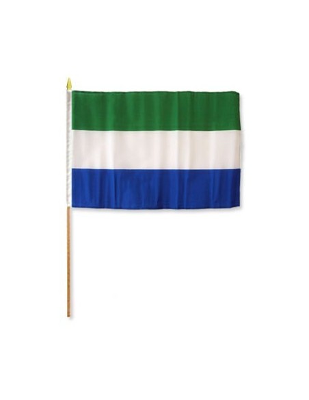 Sierra Leone 12" x 18" Mounted Flag