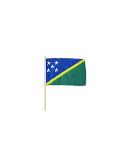 Solomon Islands 12" x 18" Mounted Flag