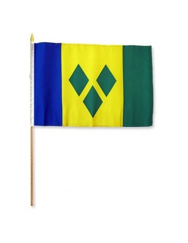 St. Vincent & Grenadines Mounted Flag 12" x 18"| Buy Online Now