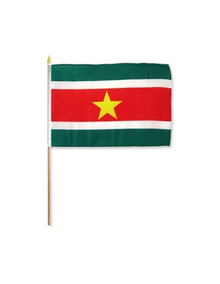 Suriname 12" x 18" Mounted Flag