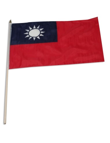 Taiwan 12" x 18" Mounted Flag