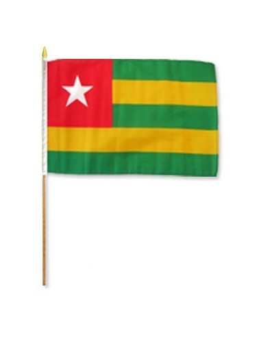 Togo 12" x 18" Mounted Flag