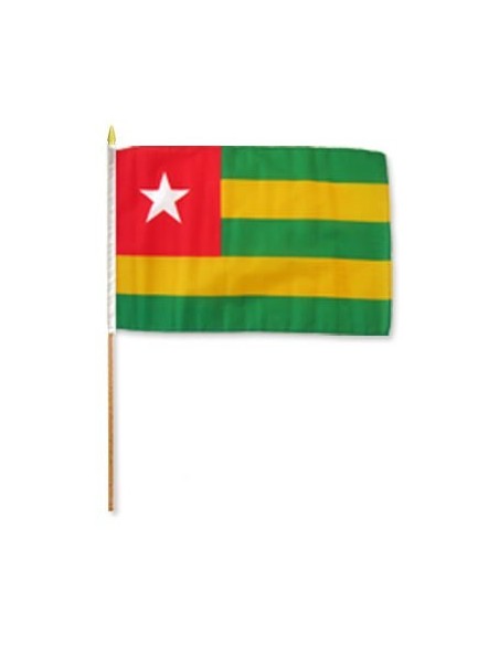 Togo 12" x 18" Mounted Flag