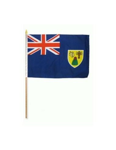 Turks-Caicos Mounted Flag 12" x 18"| Buy Online Now