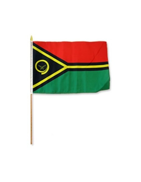 Vanuatu 12" x 18" Mounted Flag