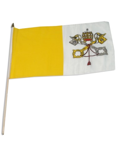 Vatican (Papal) Mounted Flag 12" x 18"| Buy Online Now