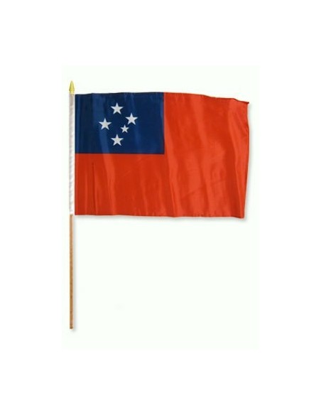 Western Samoa 12" x 18" Mounted Flag