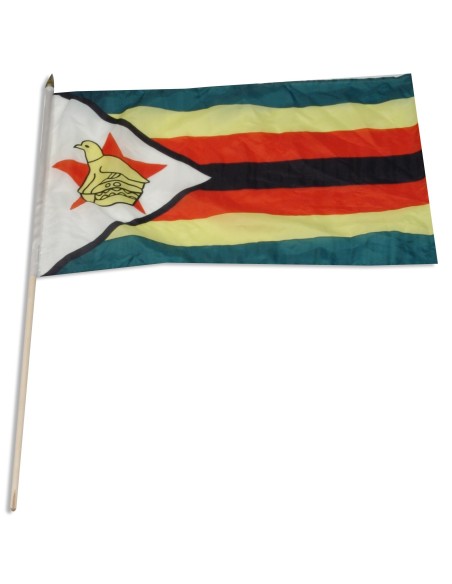 Zimbabwe 12" x 18" Mounted Flag