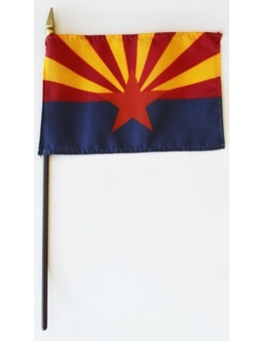 Arizona 4" x 6" Mounted Flags | Buy Online