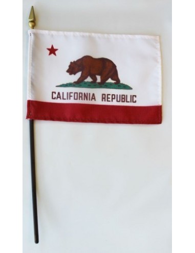 California 4" x 6" Mounted Flags | Buy Online