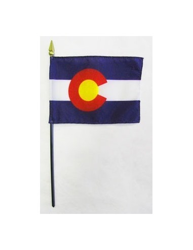 Colorado 4" x 6" Mounted Flags | Buy Online