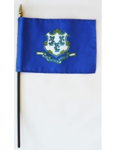 Connecticut 4" x 6" Mounted Flags | Buy Online