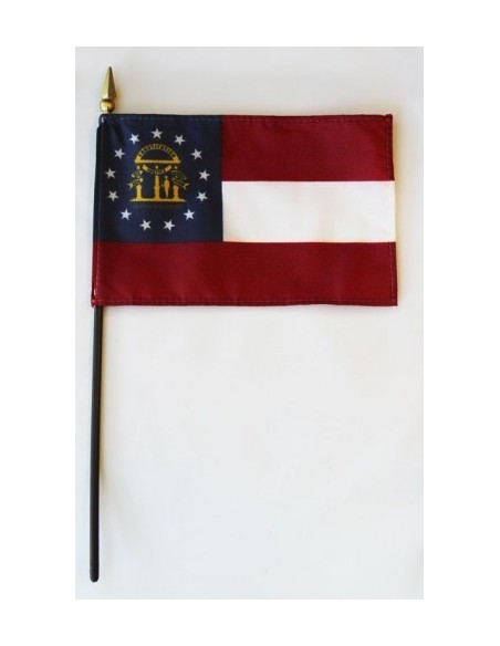 Georgia 4" x 6" Mounted Flags