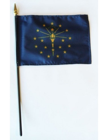 Indiana 4" x 6" Mounted Flags | Buy Online