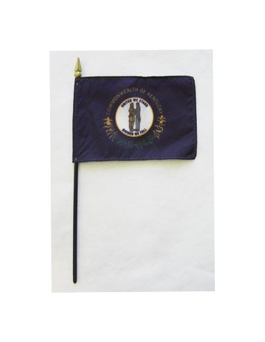 Kentucky 4" x 6" Mounted Flags | Buy Online