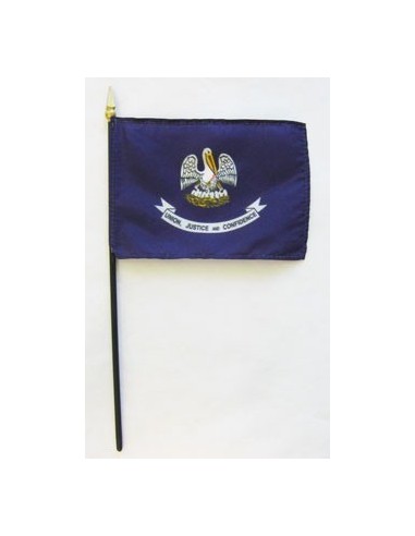 Louisiana 4" x 6" Mounted Flags | Buy Online