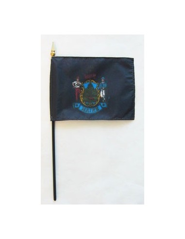 Maine 4" x 6" Mounted Flags | Buy Online