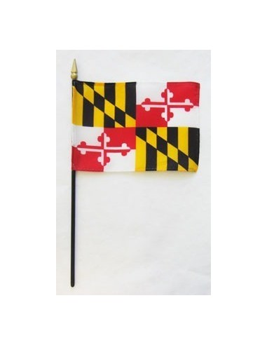 Maryland 4" x 6" Mounted Flags | Buy Online