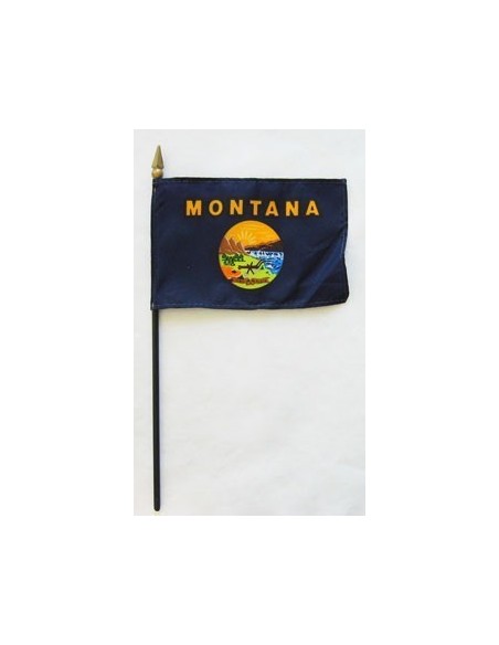 Montana 4" x 6" Mounted Flags