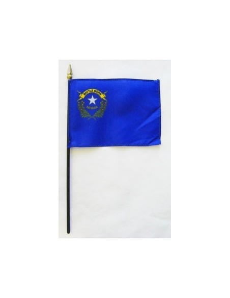 Nevada 4" x 6" Mounted Flags