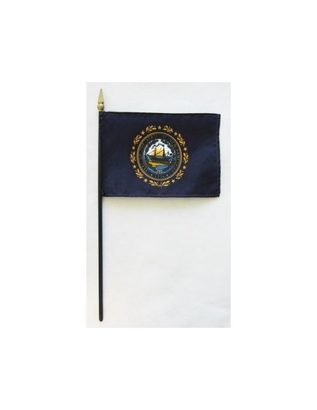 New Hampshire 4" x 6" Mounted Flags