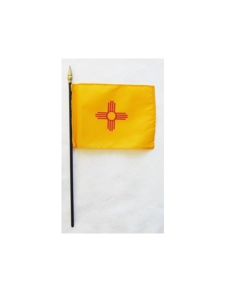 New Mexico 4" x 6" Mounted Flags