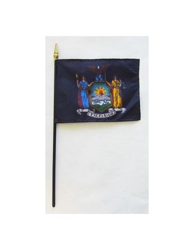 New York 4" x 6" Mounted Flags | Buy Online