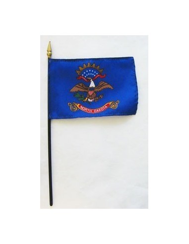 North Dakota 4" x 6" Mounted Flags | Buy Online