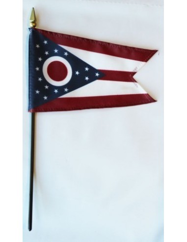 Ohio 4" x 6" Mounted Flags | Buy Online