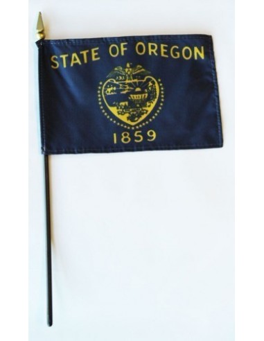 Oregon 4" x 6" Mounted Flags | Buy Online