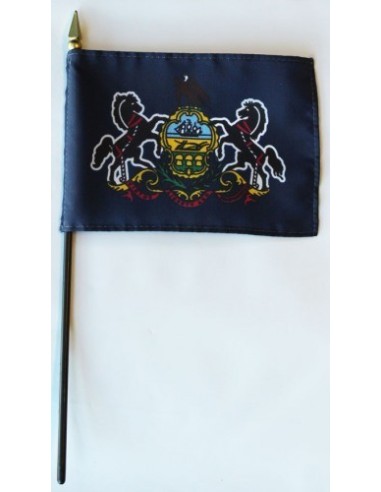 Pennsylvania 4" x 6" Mounted Flags | Buy Online