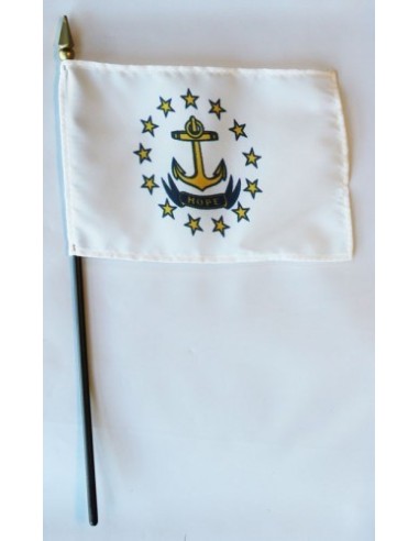 Rhode Island 4" x 6" Mounted Flags | Buy Online