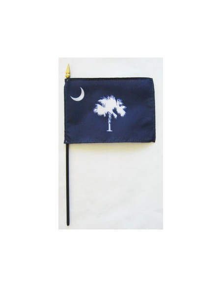 South Carolina 4" x 6" Mounted Flags