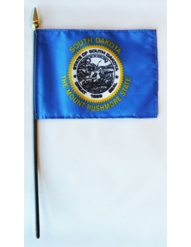 South Dakota 4" x 6" Mounted Flags | Buy Online