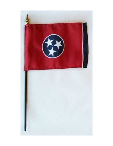 Tennessee 4" x 6" Mounted Flags