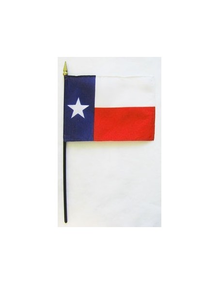 Texas 4" x 6" Mounted Flags