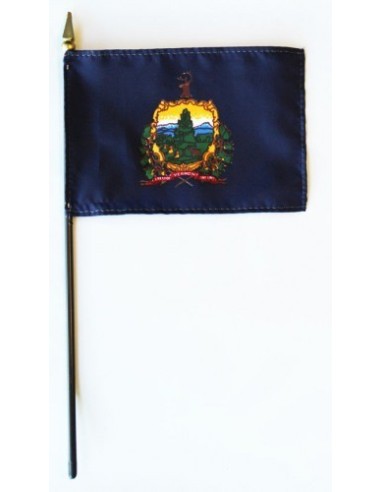 Vermont 4" x 6" Mounted Flags | Buy Online