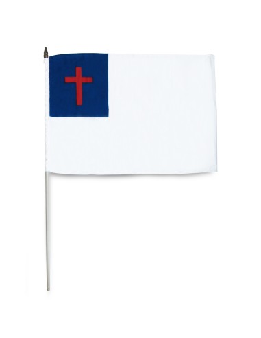 Christian 12" x 18" Mounted Flags